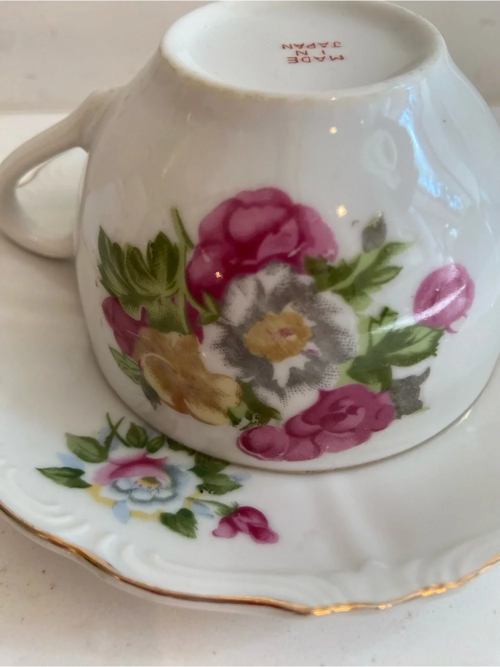 Vintage Japanese Tea Cups And Saucer Set Of (2) 1960’s (read)
